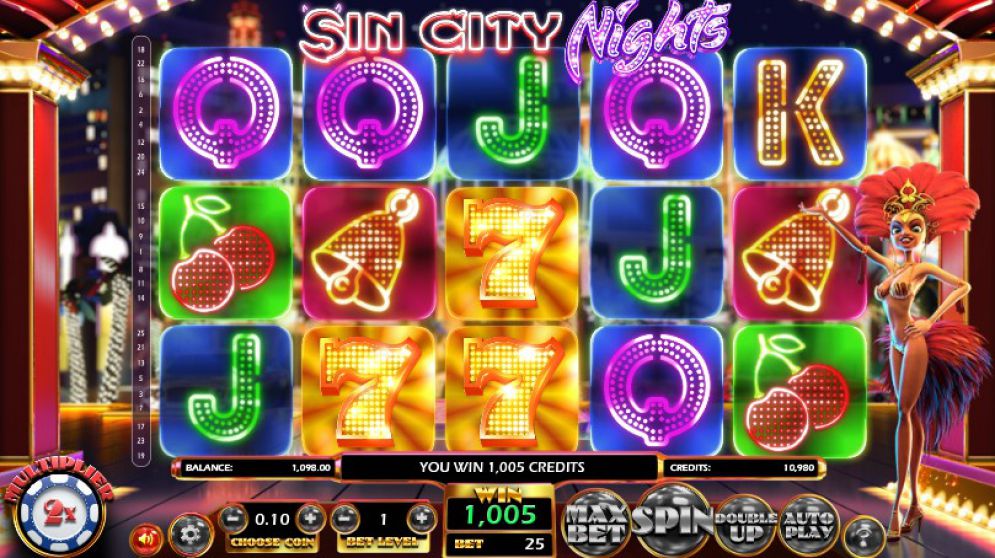 Sin City Nights grafički interfejs igre