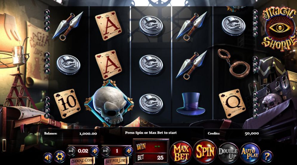 Magic Shoppe grafički interfejs igre
