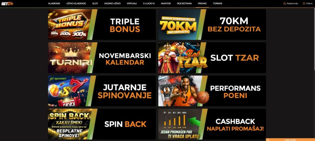 BetOle Bosnia Casino Bonuses