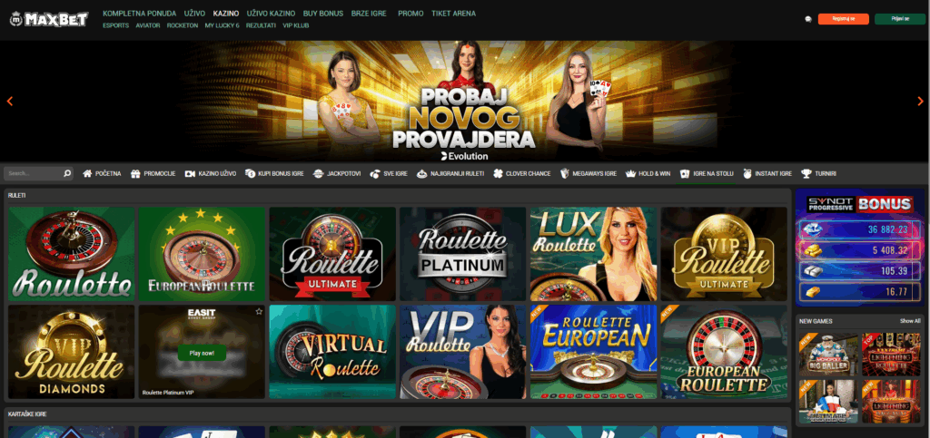 Maxbet Bosnia Table Games