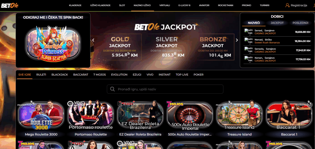 BetOle Live Casino