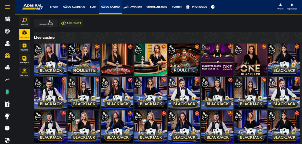Admiralbet Live Casino